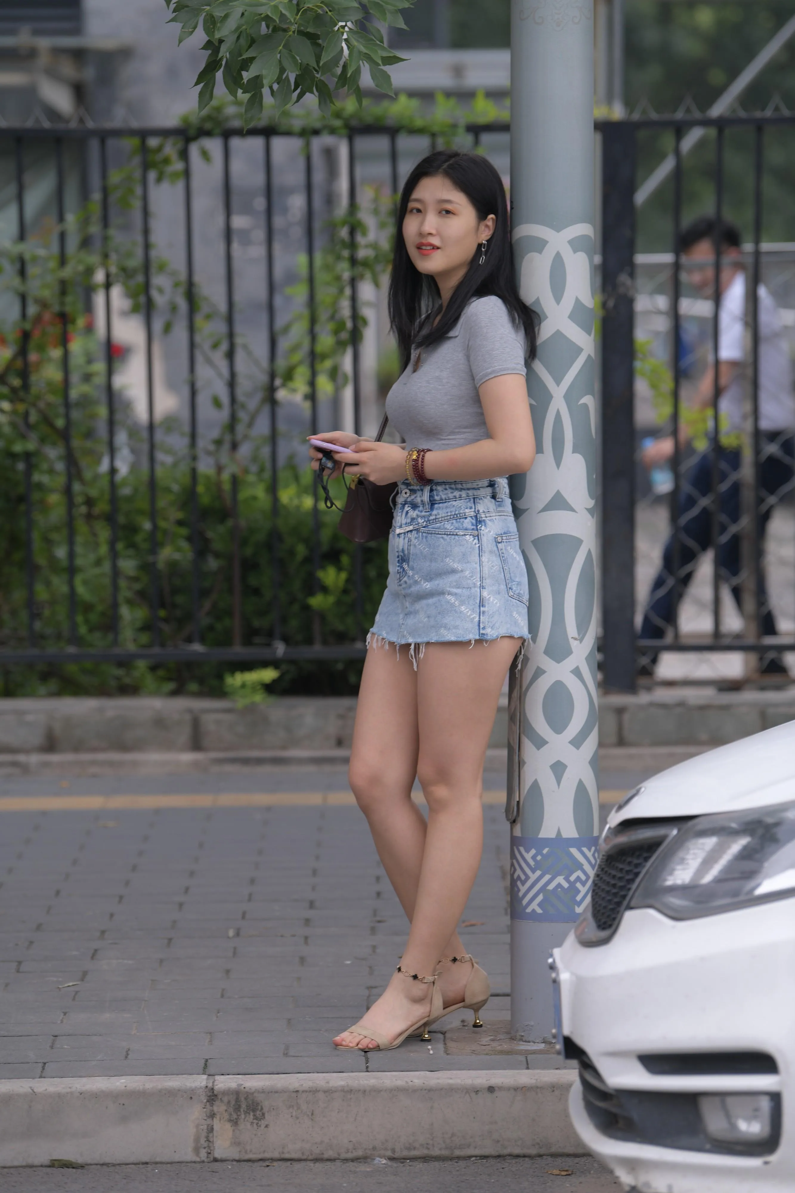 魔镜街拍 NO.169 一只麋鹿摄影-牛仔短裙美女 [235P]插图5